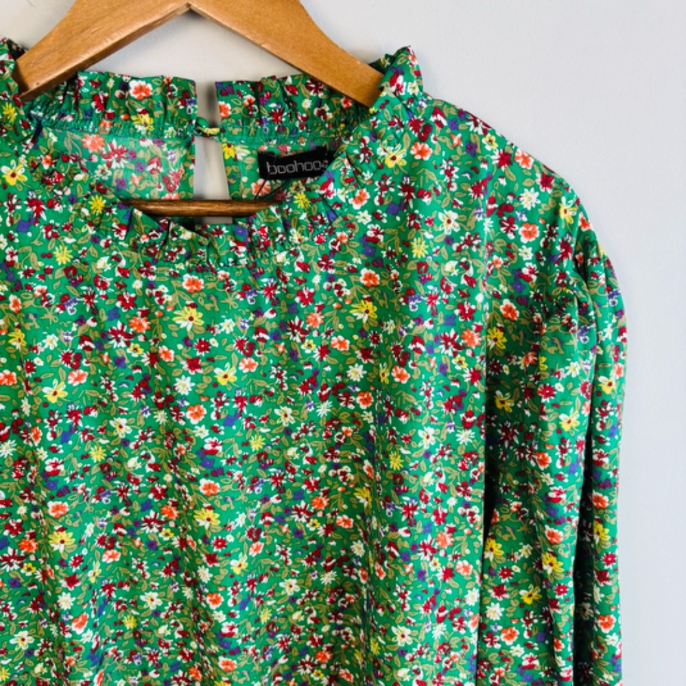 Boohoo Plus Floral High Neck Smock Dress NWT Size 22 (US)